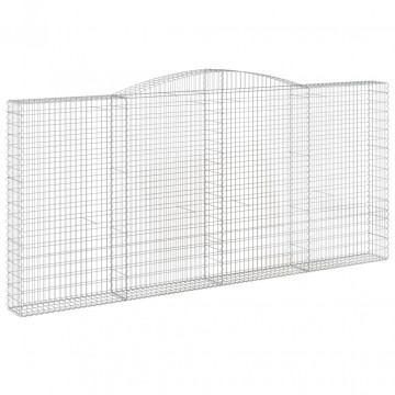 Coș gabion arcuit, 400x30x180/200 cm, fier galvanizat - Img 2