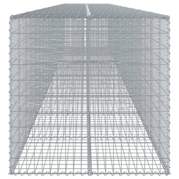 Coș gabion cu capac, 1000x100x100 cm, fier galvanizat - Img 4