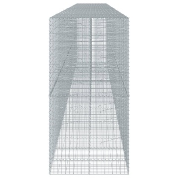 Coș gabion cu capac, 1000x100x200 cm, fier galvanizat - Img 4