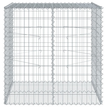 Coș gabion cu capac, 100x100x100 cm, fier galvanizat - Img 4