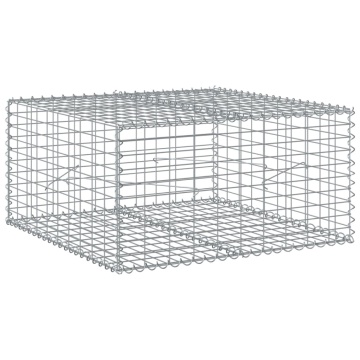 Coș gabion cu capac, 100x100x50 cm, fier galvanizat - Img 2