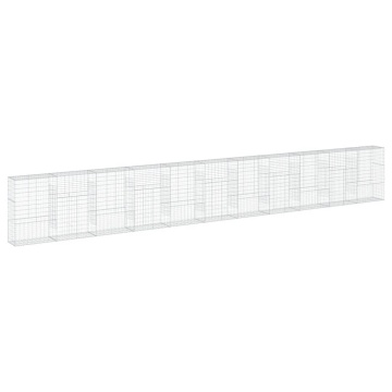 Coș gabion cu capac, 1100x50x150 cm, fier galvanizat - Img 2