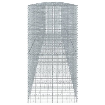 Coș gabion cu capac, 1200x100x200 cm, fier galvanizat - Img 4