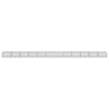 Coș gabion cu capac, 1200x100x50 cm, fier galvanizat - Img 3