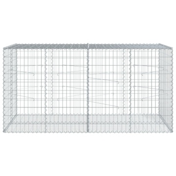 Coș gabion cu capac, 200x100x100 cm, fier galvanizat - Img 3