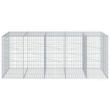 Coș gabion cu capac, 250x100x100 cm, fier galvanizat - Img 3