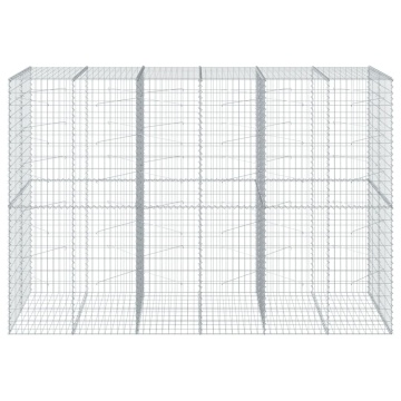 Coș gabion cu capac, 300x100x200 cm, fier galvanizat - Img 3