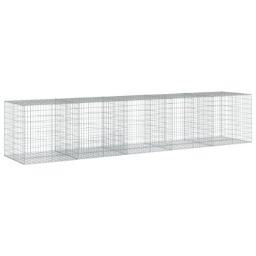 Coș gabion cu capac, 500x100x100 cm, fier galvanizat - Img 2