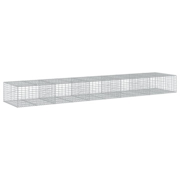 Coș gabion cu capac, 500x100x50 cm, fier galvanizat - Img 7