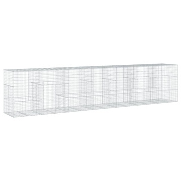 Coș gabion cu capac, 700x100x150 cm, fier galvanizat - Img 2