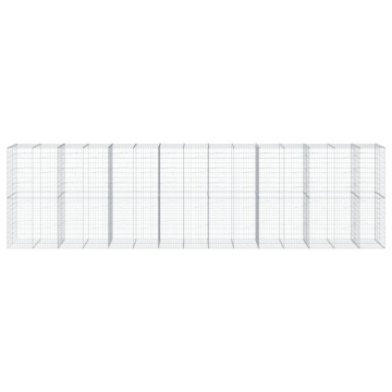 Coș gabion cu capac, 750x100x200 cm, fier galvanizat - Img 3