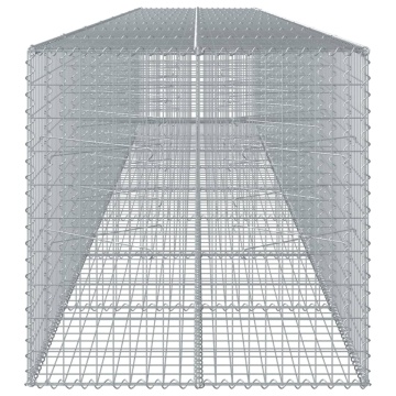 Coș gabion cu capac, 800x100x100 cm, fier galvanizat - Img 4