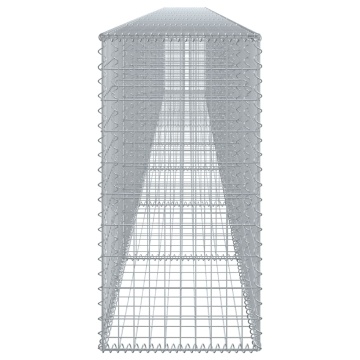 Coș gabion cu capac, 800x50x100 cm, fier galvanizat - Img 4
