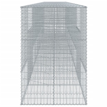 Coș gabion cu capac, 900x100x150 cm, fier galvanizat - Img 4