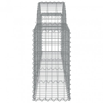 Coșuri gabion arcuite 2 buc, 200x30x60/80 cm, fier galvanizat - Img 6