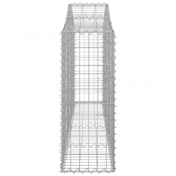 Coșuri gabion arcuite 2 buc, 200x30x80/100cm, fier galvanizat - Img 6