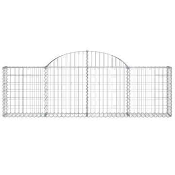 Coșuri gabion arcuite 3 buc, 200x30x60/80 cm, fier galvanizat - Img 4