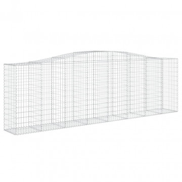 Coșuri gabion arcuite 4 buc, 400x50x120/140 cm, fier galvanizat - Img 3