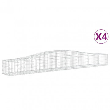 Coșuri gabion arcuite 4 buc, 400x50x40/60 cm, fier galvanizat - Img 2