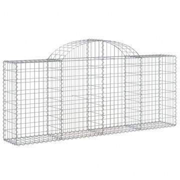 Coșuri gabion arcuite 5 buc, 200x30x80/100cm, fier galvanizat - Img 3