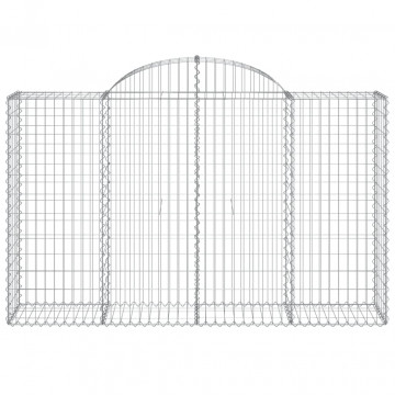 Coșuri gabion arcuite 5 buc, 200x50x120/140 cm, fier galvanizat - Img 4