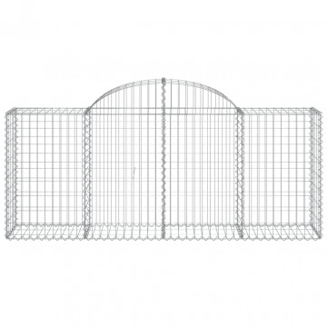 Coșuri gabion arcuite 7 buc, 200x50x80/100 cm, fier galvanizat - Img 4