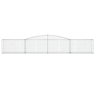 Coșuri gabion arcuite 7 buc, 400x50x60/80 cm, fier galvanizat - Img 4