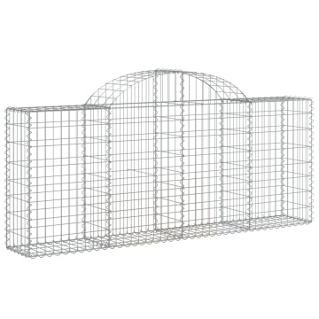 Coșuri gabion arcuite 8 buc, 200x30x80/100cm, fier galvanizat - Img 3