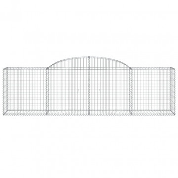 Coșuri gabion arcuite 8 buc, 300x50x80/100 cm, fier galvanizat - Img 4