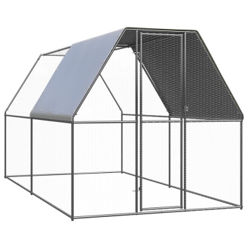 Coteț de exterior pentru păsări, 2x4x2 m, oțel zincat - Img 1