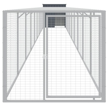 Coteț de pui cu incintă antracit 110x1017x110cm oțel galvanizat - Img 3