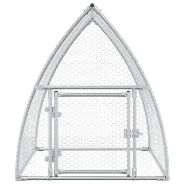 Coteț pentru păsări, gri, 100x105x120 cm, oțel galvanizat - Img 8
