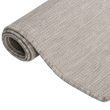 Covor de exterior, gri taupe, 160x230 cm, țesătură plată - Img 3