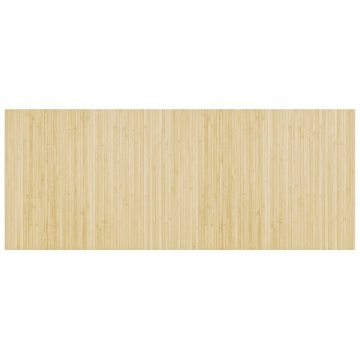 Covor dreptunghiular, natural deschis, 80x200 cm, bambus - Img 2