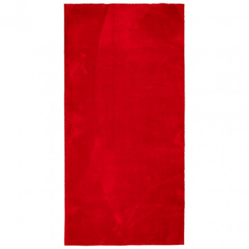 Covor HUARTE, fir scurt, moale și lavabil, roșu, 100x200 cm - Img 2