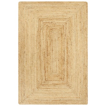 Covor manual, natural, 120 x 180 cm, iută - Img 1