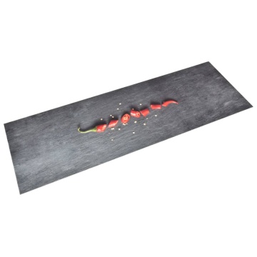 Covoraș de bucătărie lavabil, 45x150 cm, model ardei - Img 2