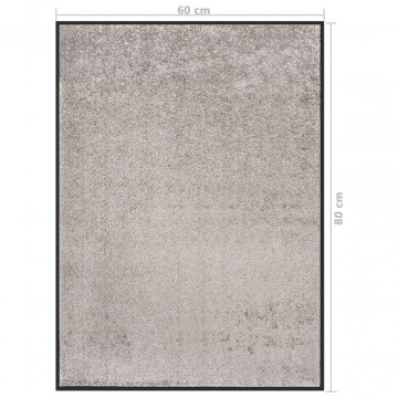 Covoraș de ușă, gri, 60x80 cm - Img 5