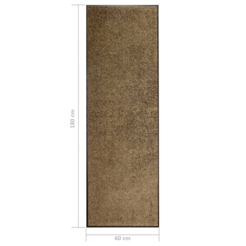 Covoraș de ușă lavabil, maro, 60 x 180 cm - Img 5