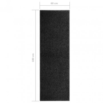 Covoraș de ușă lavabil negru 60x180 cm - Img 5
