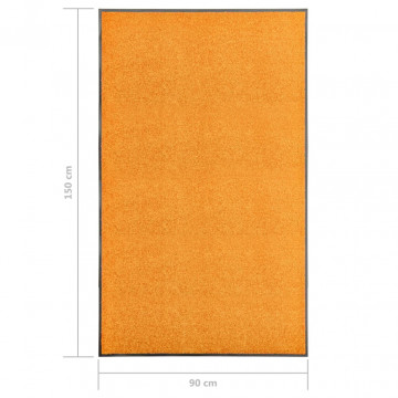 Covoraș de ușă lavabil, portocaliu, 90 x 150 cm - Img 5