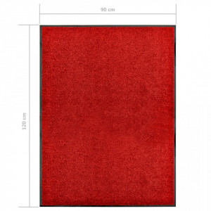 Covoraș de ușă lavabil, roșu, 90 x 120 cm - Img 5