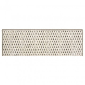 Covorașe autoadezive pentru scări, 15 buc. bej, 65x21x4cm sisal - Img 4