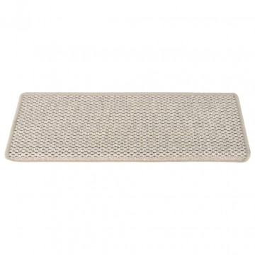 Covorașe autoadezive scări, 15 buc., argintiu, 65x21x4cm, sisal - Img 3