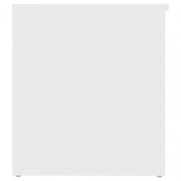 Cufăr de depozitare, alb, 84x42x46 cm, lemn compozit - Img 6
