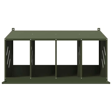 Cuibă pentru pui cu 4 compartimente, metal verde măsline - Img 4