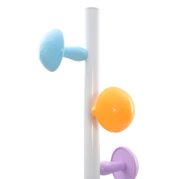 Cuier de haine, alb, 172 cm, fier vopsit electrostatic - Img 6