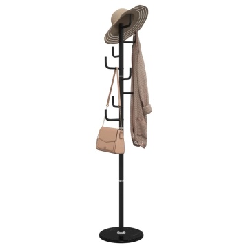 Cuier de haine, negru, 183 cm, fier vopsit electrostatic - Img 1
