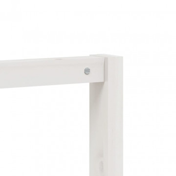 Cuier haine cu pantofar alb 113x40x157,5 cm lemn masiv de pin - Img 6