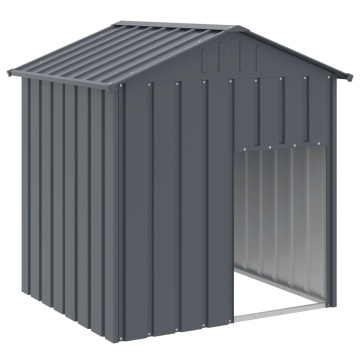 Cușcă câine cu acoperiș antracit 117x103x123 cm oțel galvanizat - Img 2